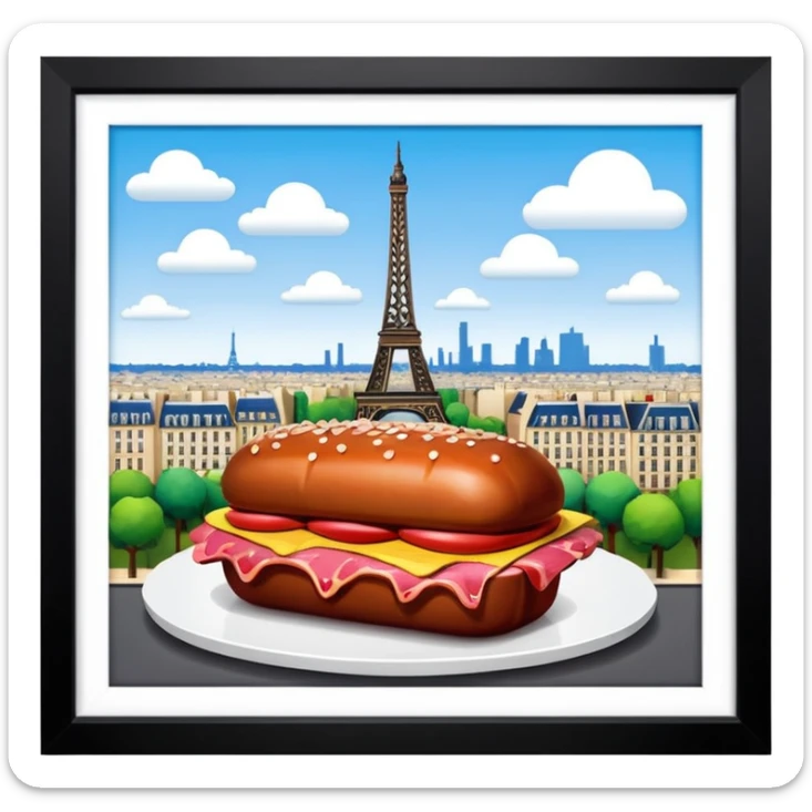  paris art city SPAM meat jeff koons style sculpture arty landscape  sticker