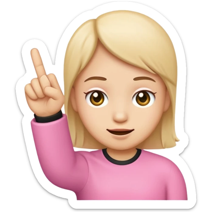 👉 make a emoji with that’s but have the middle finger an pinky also poke out but hide the thumb but keep the ring finger tucked in sticker