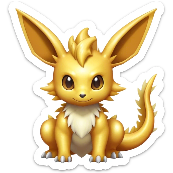 Shiny-Eeveelution-Cute-Fakemon-Dragon-Pokémon-fusion full body sticker