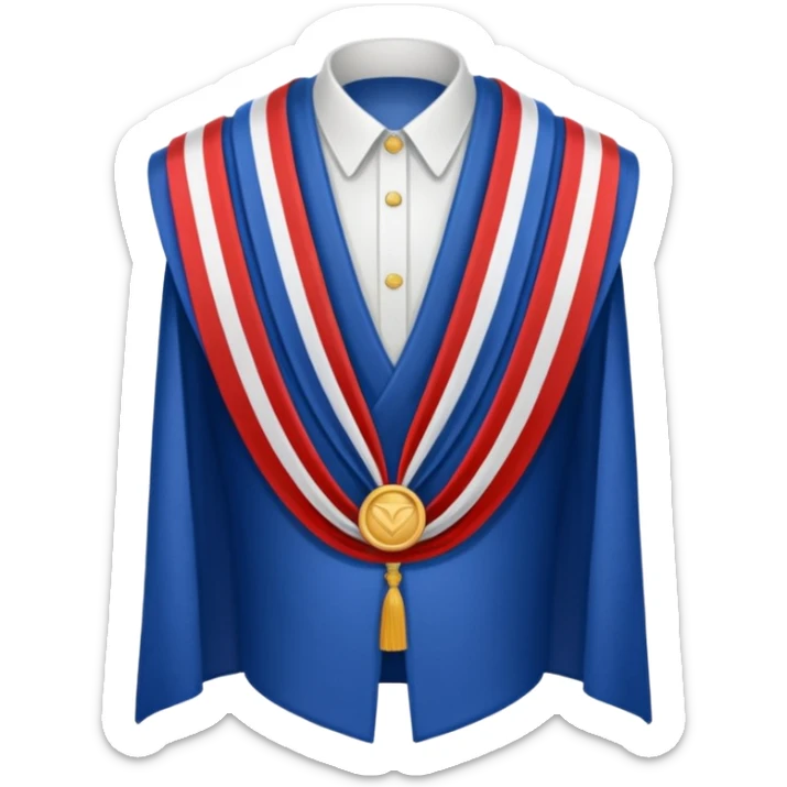 the mayor’s sash (with the color of french flag) sticker