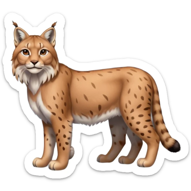 Eurasian Lynx in the snow beautiful aesthetic scenery (full body) sticker