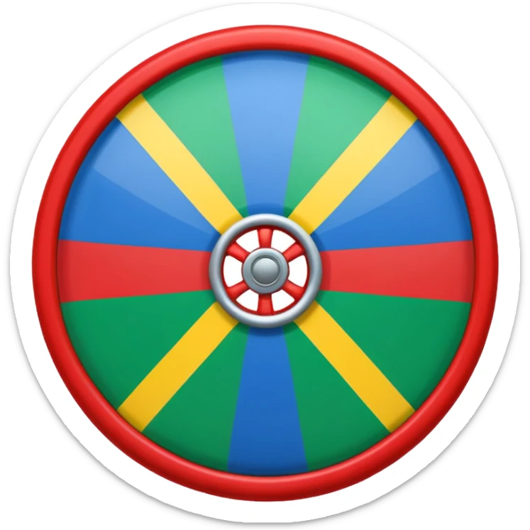 Drapeau bande bleu en haut bande verte en bas et roue rouge au milieu sticker