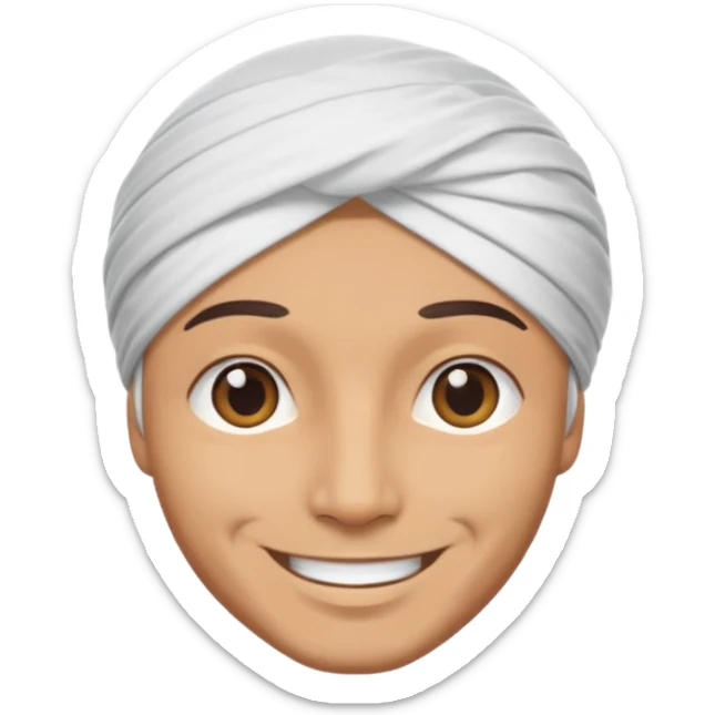 photo of a man's head wearing a turban sticker