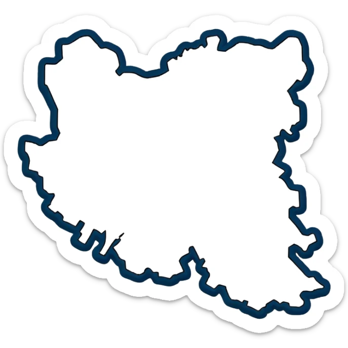 iran map outline sticker