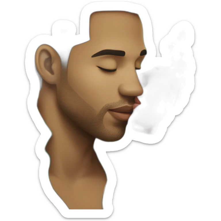 Romeo santos kissing blond woman, with green eyes and very long hair sticker