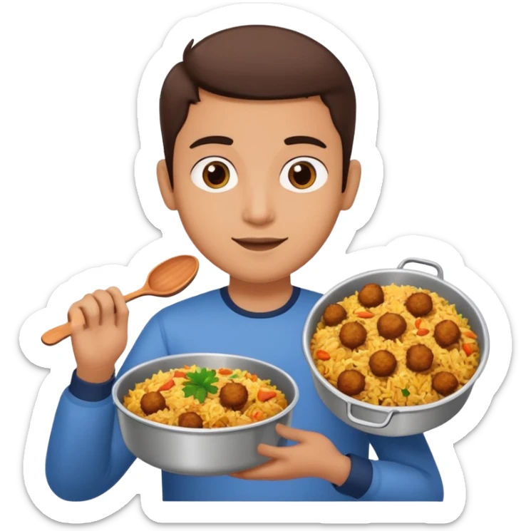 i want an emoji of biriyani delivery sticker