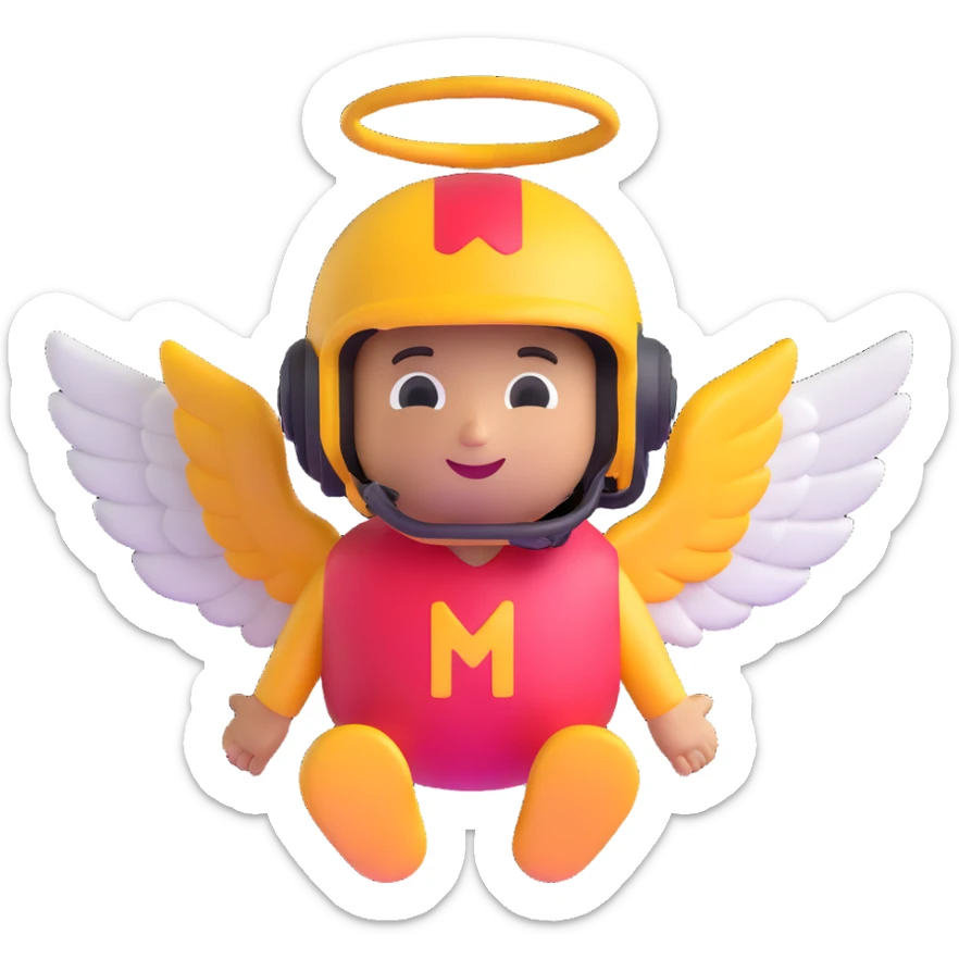 Made in Heaven from JoJo's Bizarre Adventure, dynamic detailed emoji character with signature helmet and wings, bold expressive pose sticker