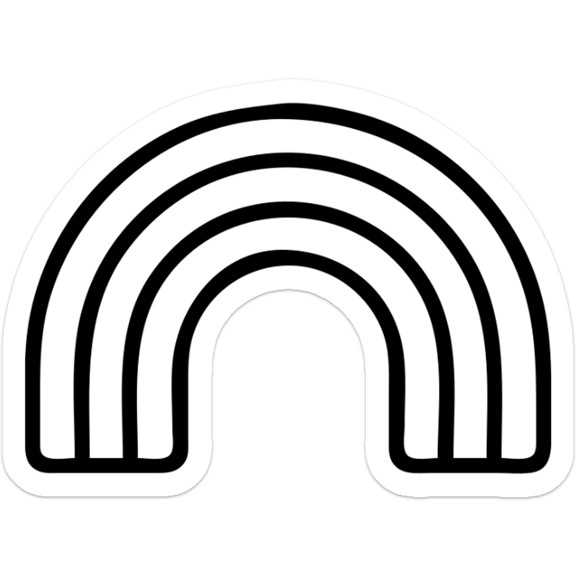 5 striped rainbow sticker