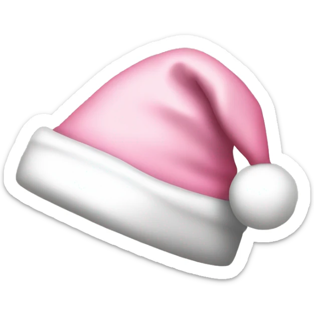 light pink santa hat sticker