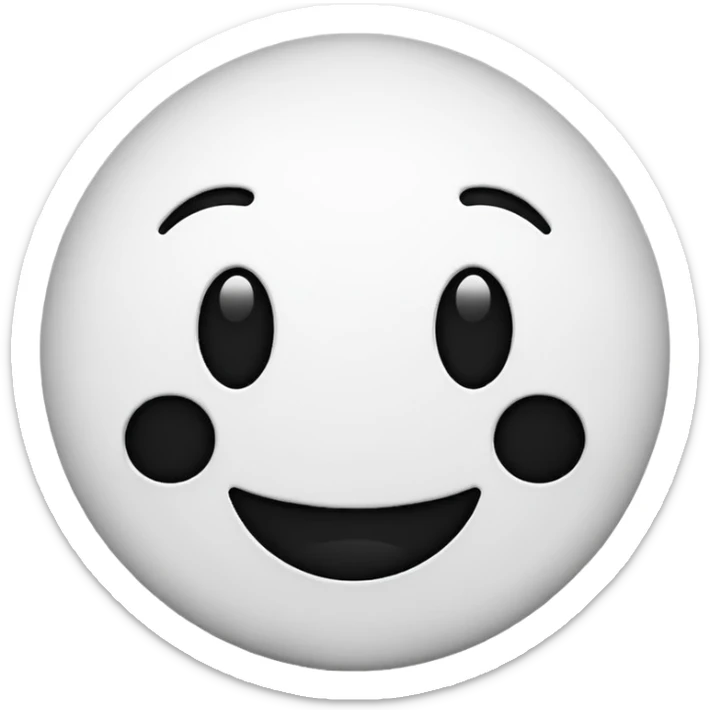 Hazme el emoji del mundo pero en blanco y negro sticker