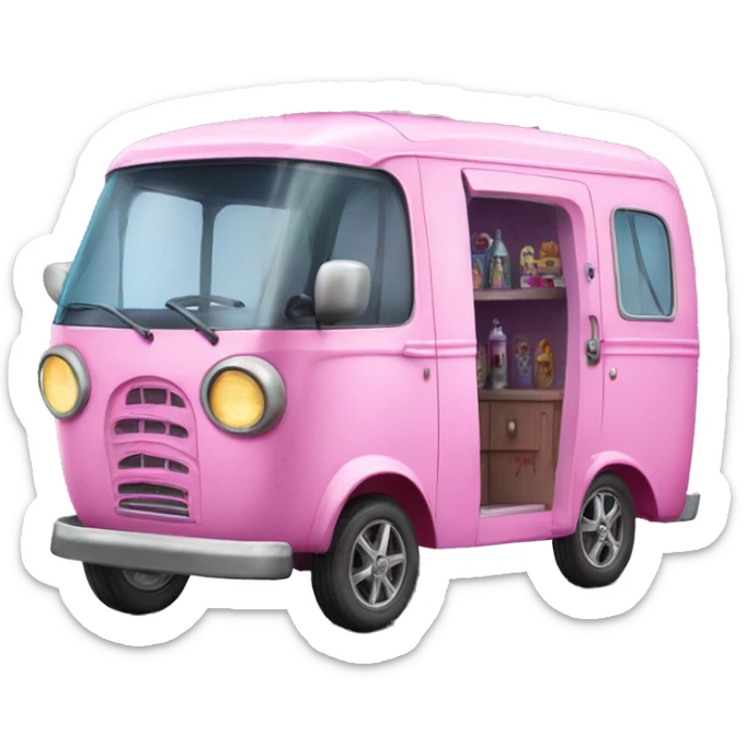 Haunted Barbie dream house Caravan tuk tuk  sticker