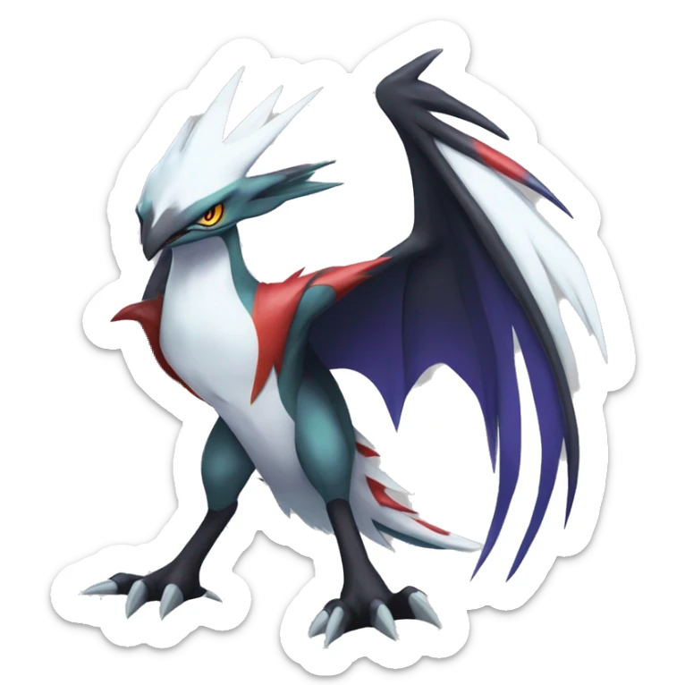 Edgy Cool Nargacuga-Noivern-Latias-Silvally-Pokémon Full Body sticker