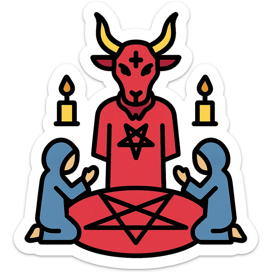 Satanic ritual sticker