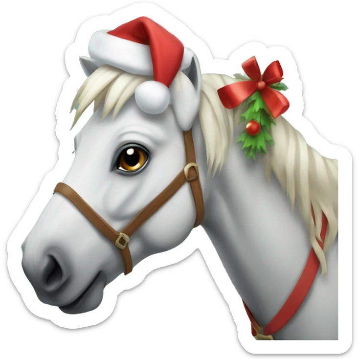 Christmas horses sticker
