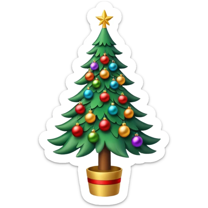 tall christmas tree sticker