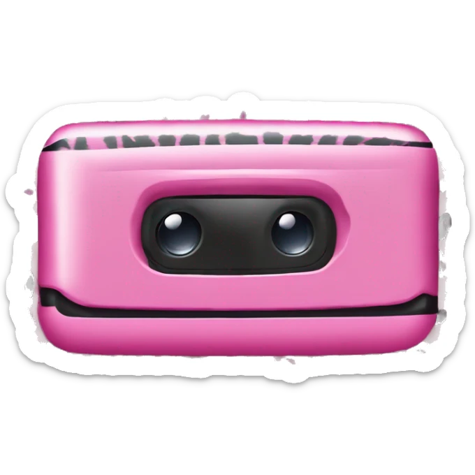 2000s pink cheetah print, zebra print, pink cheetah print, pink flip phone 2000s cameras  emojis ￼ sticker