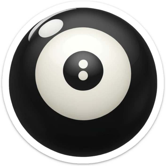 create emoji with the themes of heyball - chinese eight ball sticker