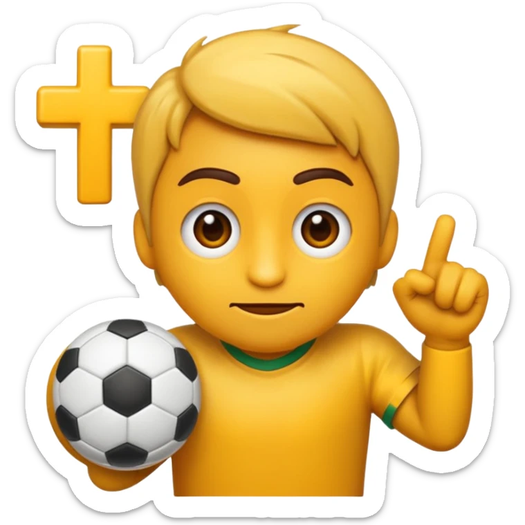 Emoji amarelinho pequenininho punho cruzado sticker