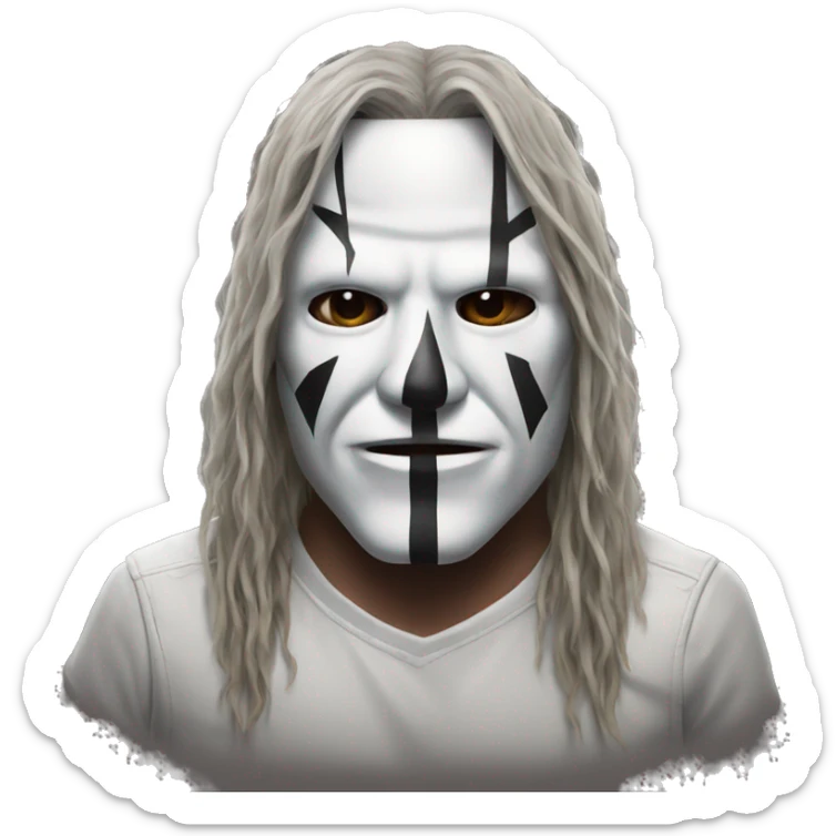 A realistic portrait of drummer of slipknot sticker