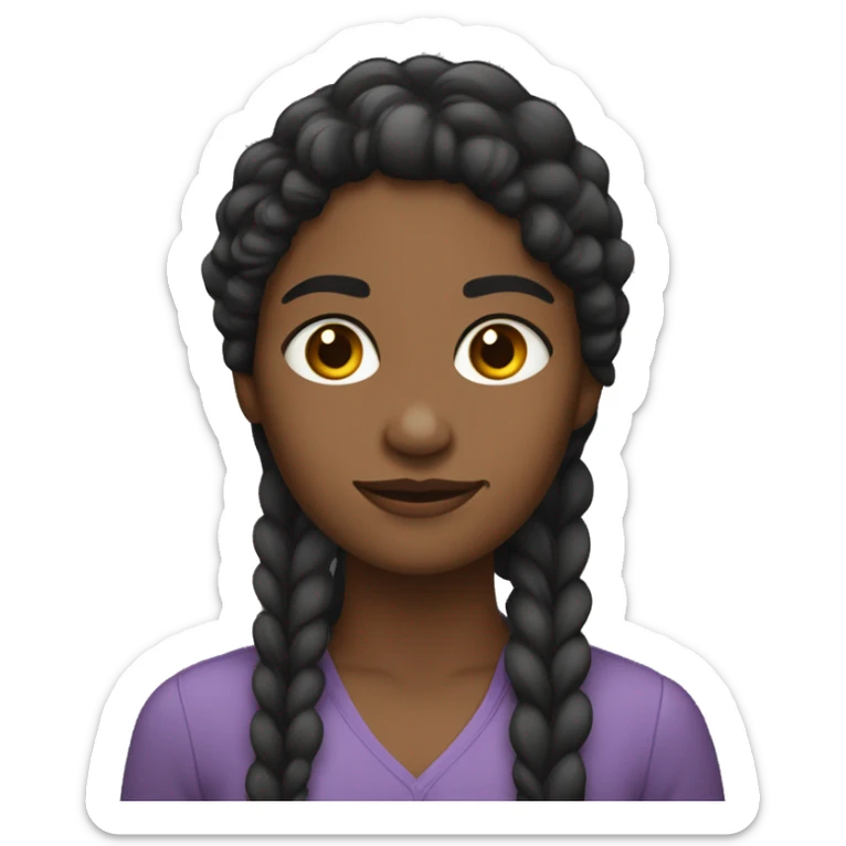 mujer pelo negro largo, piel morena aro en la nariz  sticker