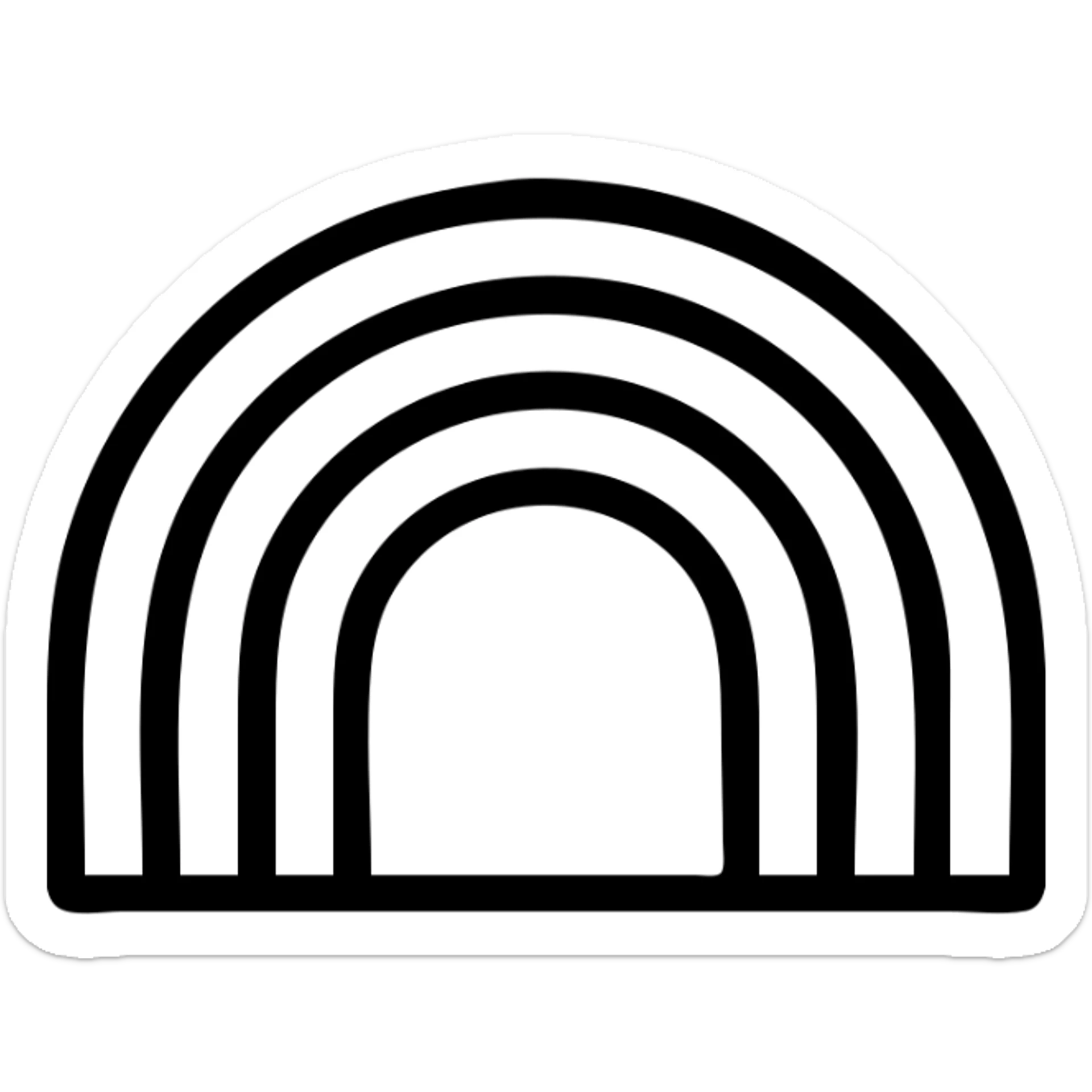 5 striped rainbow sticker