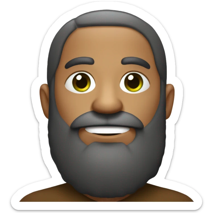 un brun avec une barbe et un regard qui souri avec les yeux verts sticker