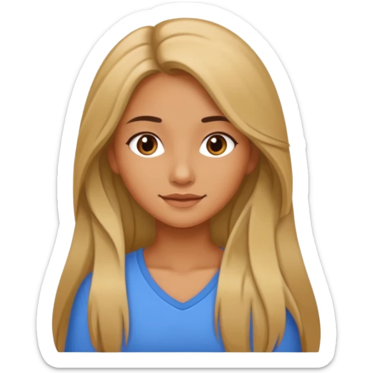 Stikers of girl which is a bit old and is relax sticker