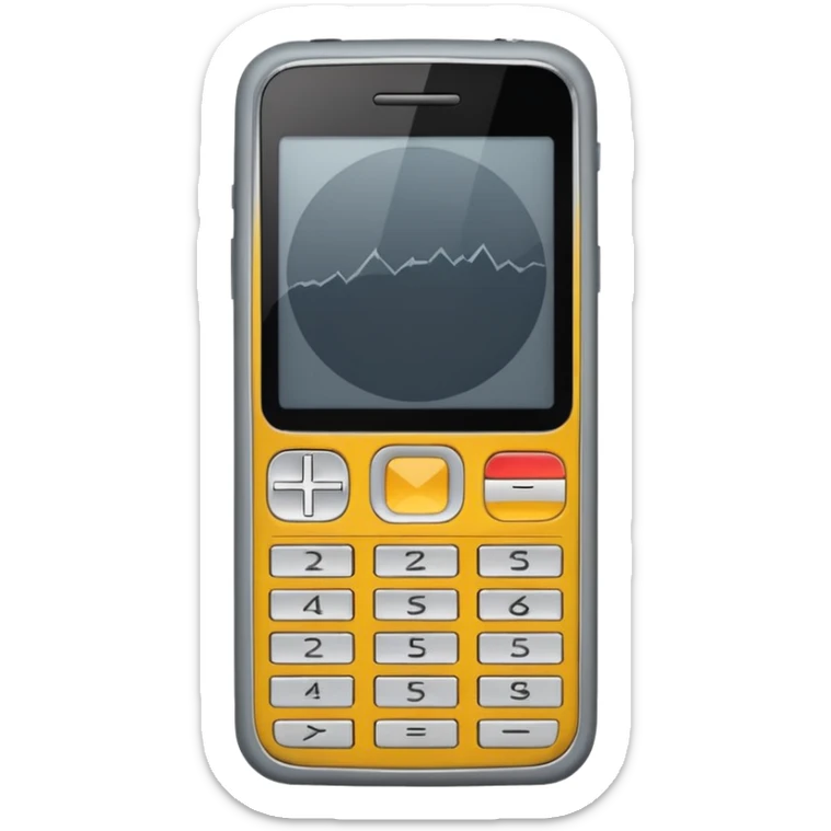 telefóno movil viejo sin emoji simple minimalista sticker