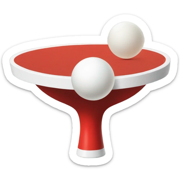 Ping pong ball in the air on way into red solo cup which is on a table sticker