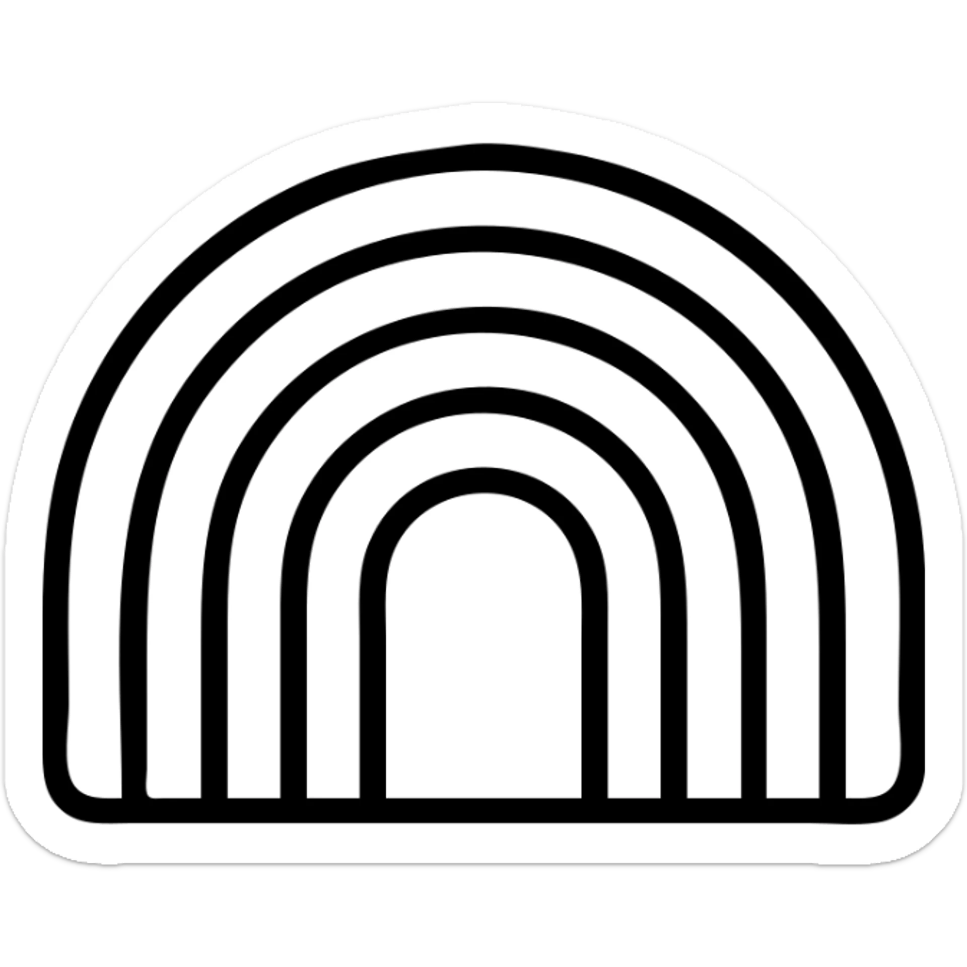 5 striped rainbow sticker