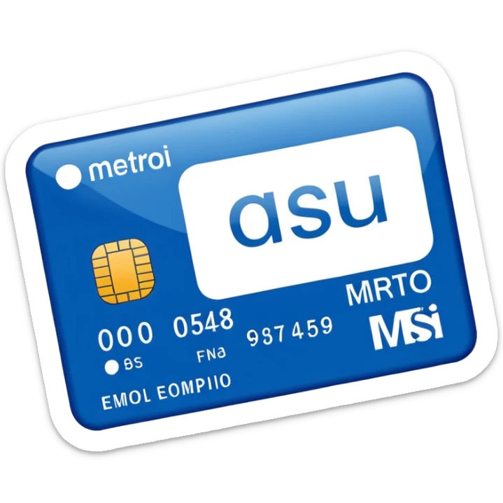 generate an ios genmoji of  a DELHI metro card sticker