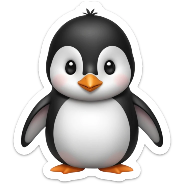 cute penguin make bunch of expressions or emojis, make sure to make him have a sparkle in his eyes sticker