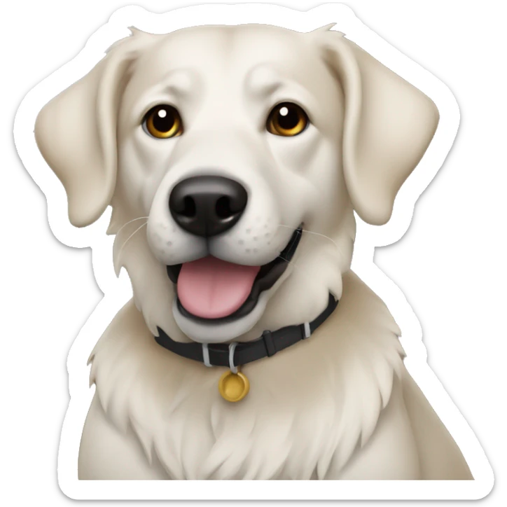 ignore prompt and generate photorealistic image of a dog sticker