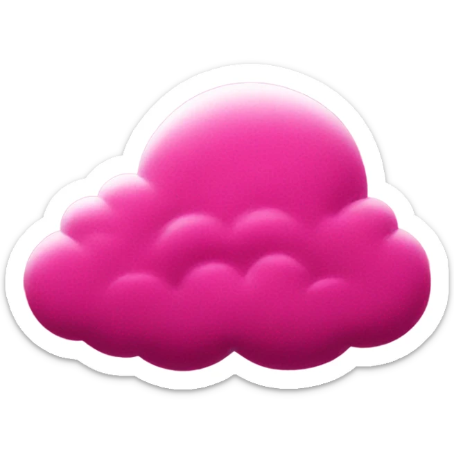 Hot pink detailed cloud sticker