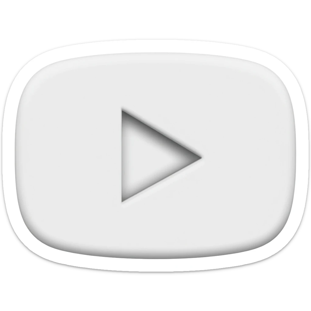 White youtube sticker