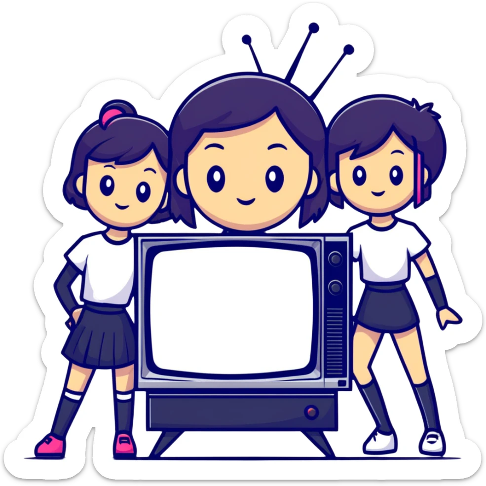 TV Girl band logo with vintage vibes sticker