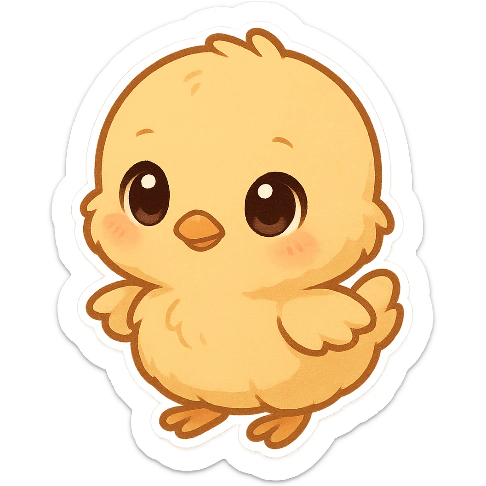 Baby chick sticker