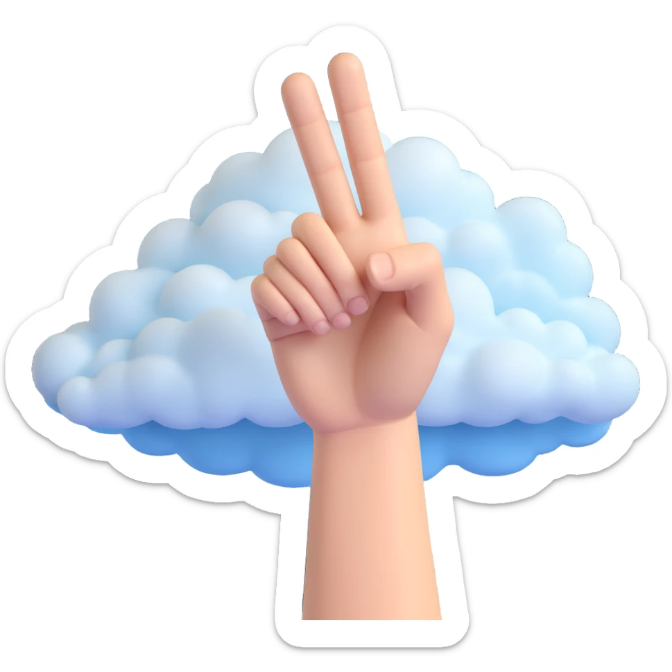 hand emerging from clouds, pointing at the viewer, inspired by the finger of god, no text sticker