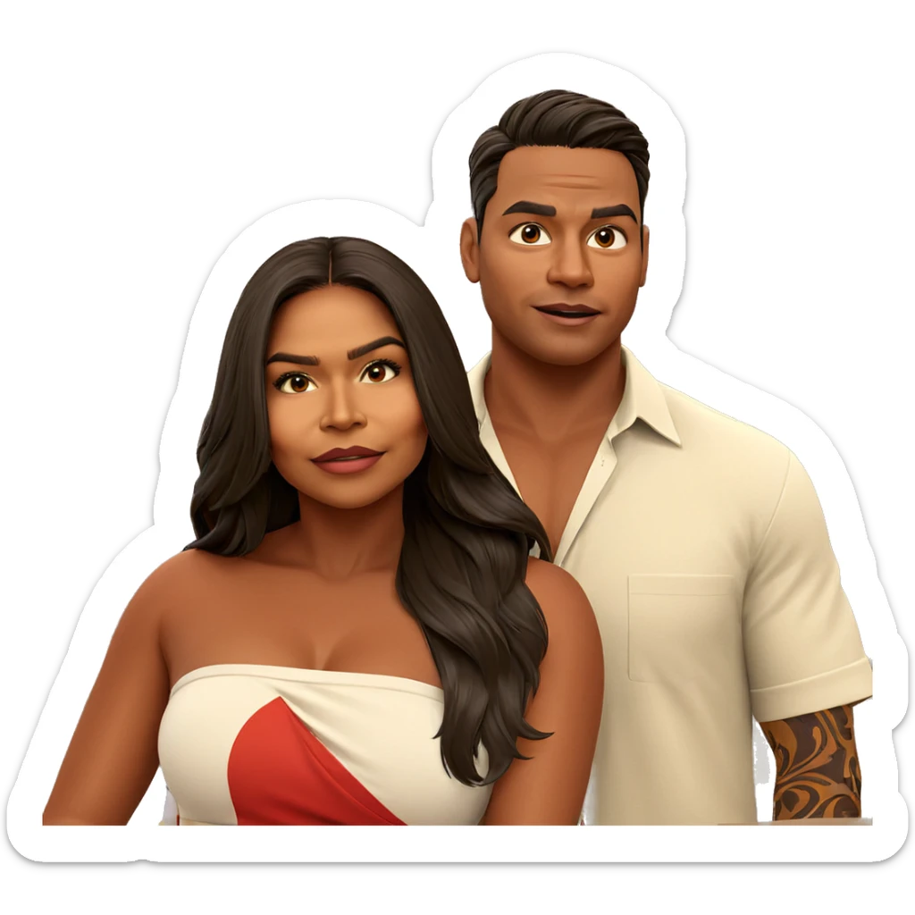 dynamic duo with striking styles sticker