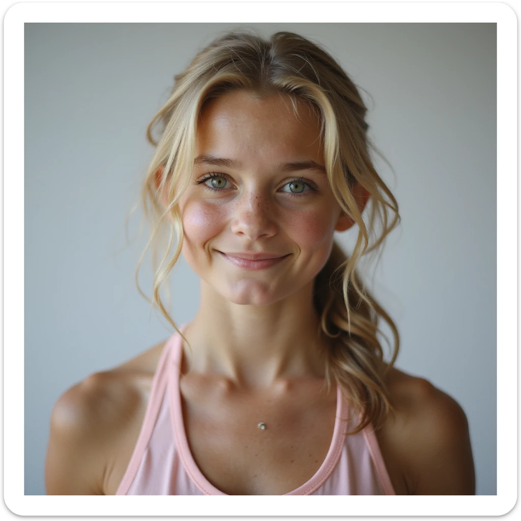 Jeune fille de 16 ans sportive et blonde et belle  sticker