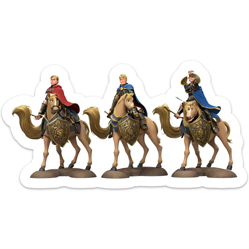 boys in capes and armor sticker