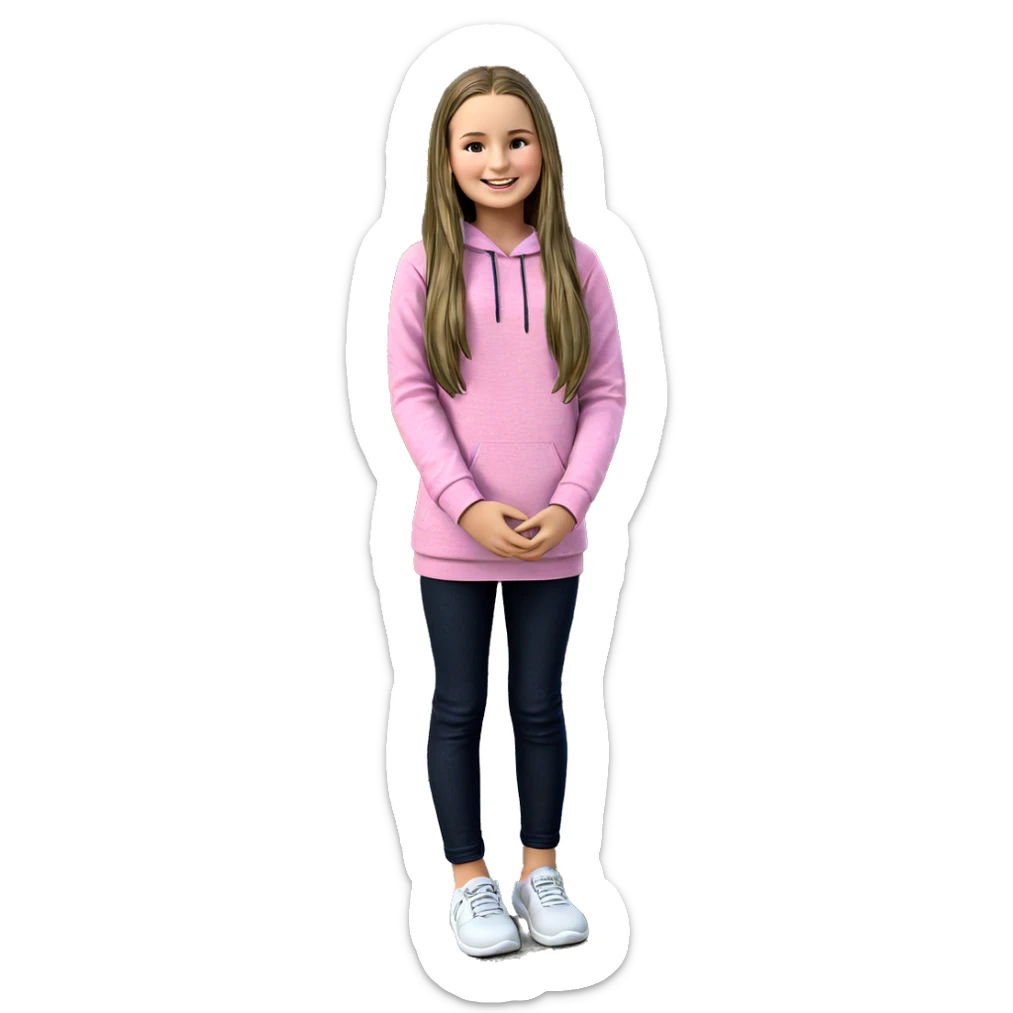 happy girl in nature sticker