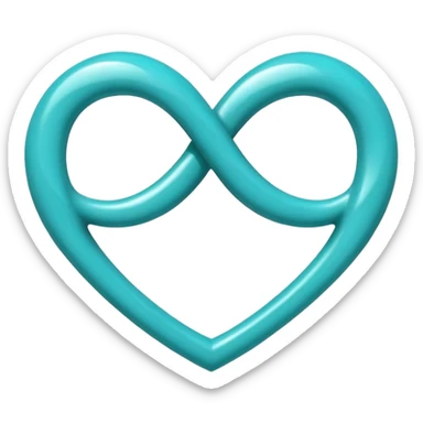 Turquoise heart with infinity in it  sticker
