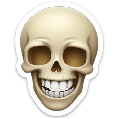 Skull laughing out loud sticker