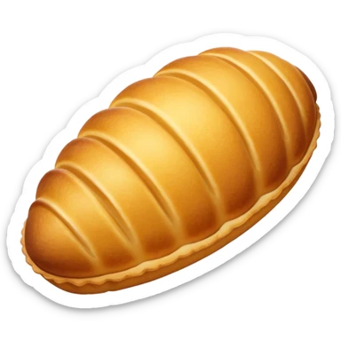  delicious golden-brown madeleine, soft and fluffy texture, with a delicate shell shape, slightly crispy edges, and a warm buttery glow. Photorealistic, high detail, bakery aesthetic sticker