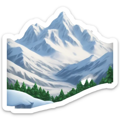 Snow Mountain View sticker