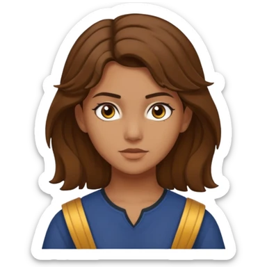 Black Annabeth Chase with brown hair sticker