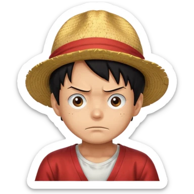 luffy un peu sérieux mais pas trop sticker