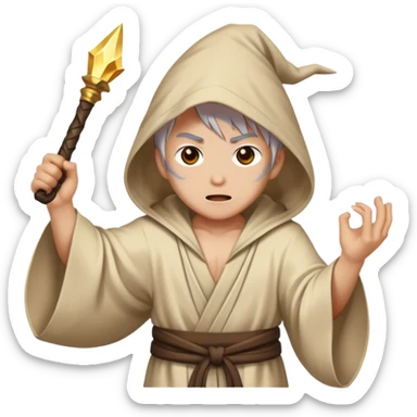 Sukuna from Jujutsu Kaisen fighting a wizard sticker