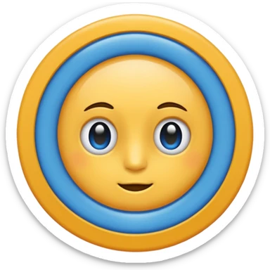 Chulo blanco  dentro de un círculo azul sticker